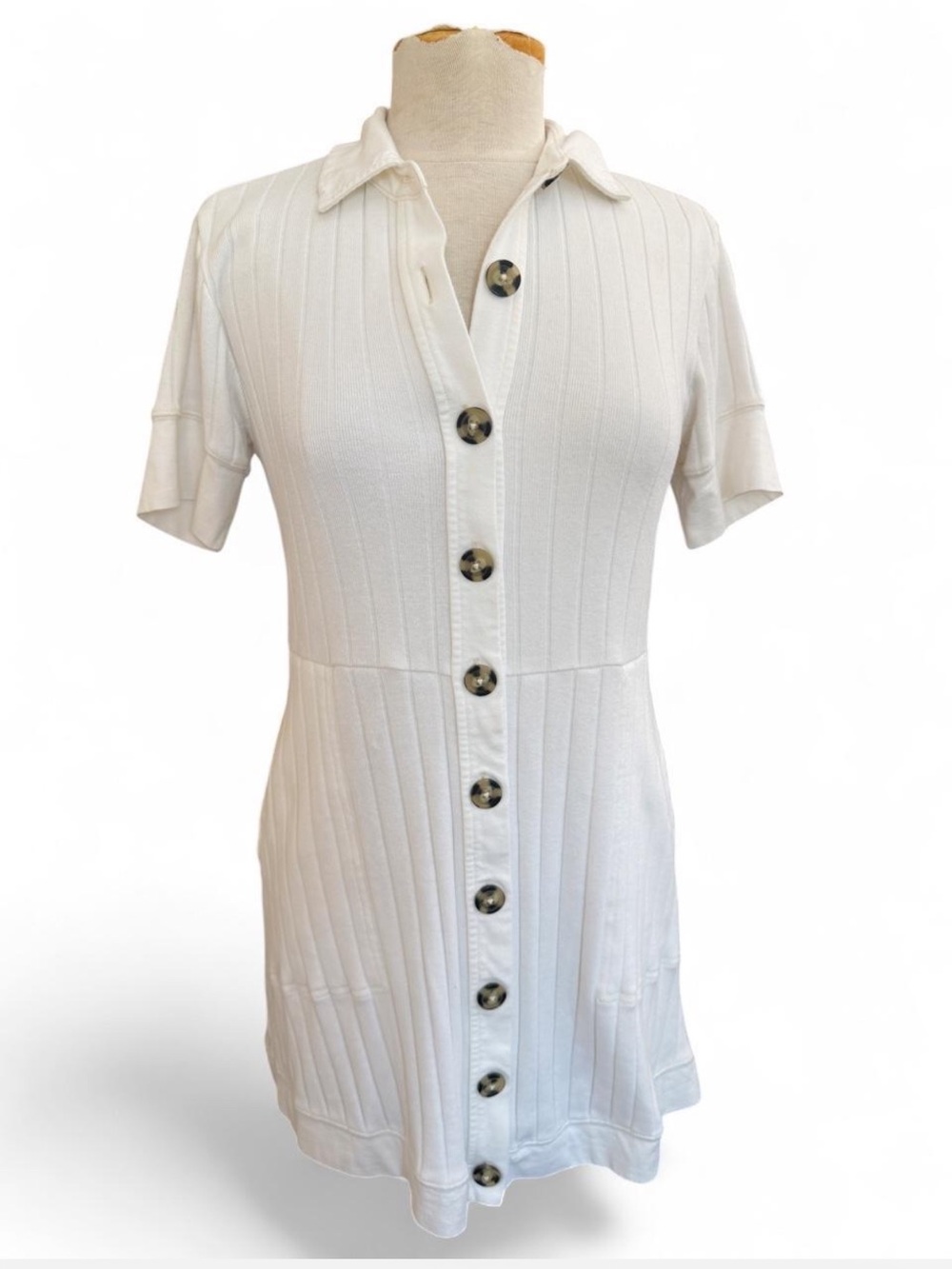 Free People New Afternoon White Knit Mini Dress Size XS